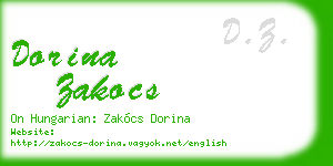 dorina zakocs business card
