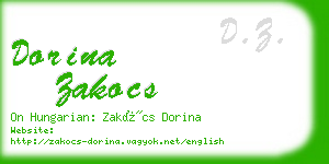 dorina zakocs business card